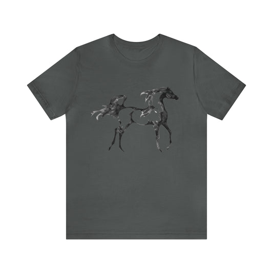Unisex Jersey Short Sleeve Tee Arabian Horse Print - AdeleEmbroidery