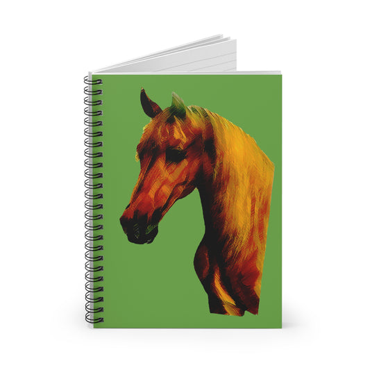 Spiral Notebook - Ruled Line Horse Head - AdeleEmbroidery