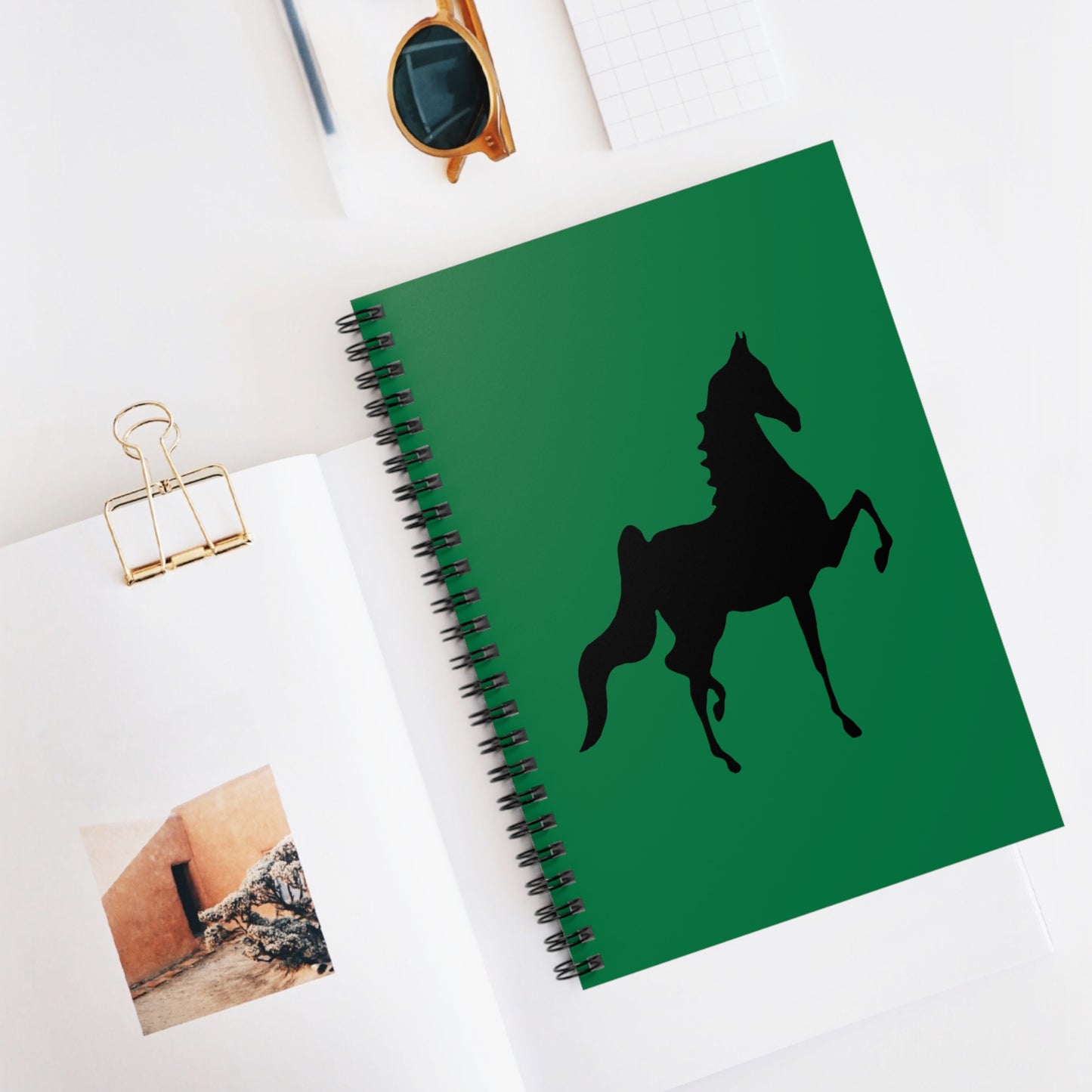 Spiral Notebook - Ruled Line Saddlebred Print - AdeleEmbroidery
