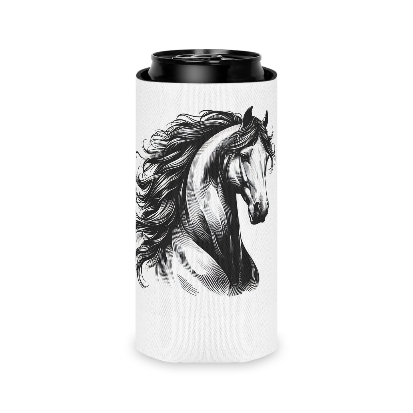 Can Cooler - Stunning Horse Head Design - AdeleEmbroidery