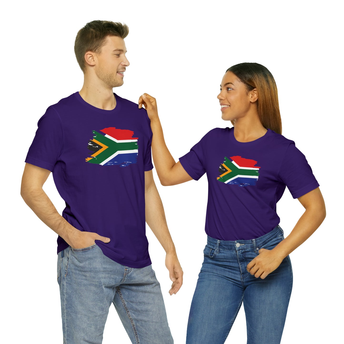 SA Flag Unisex Jersey Short Sleeve Tee - AdeleEmbroidery