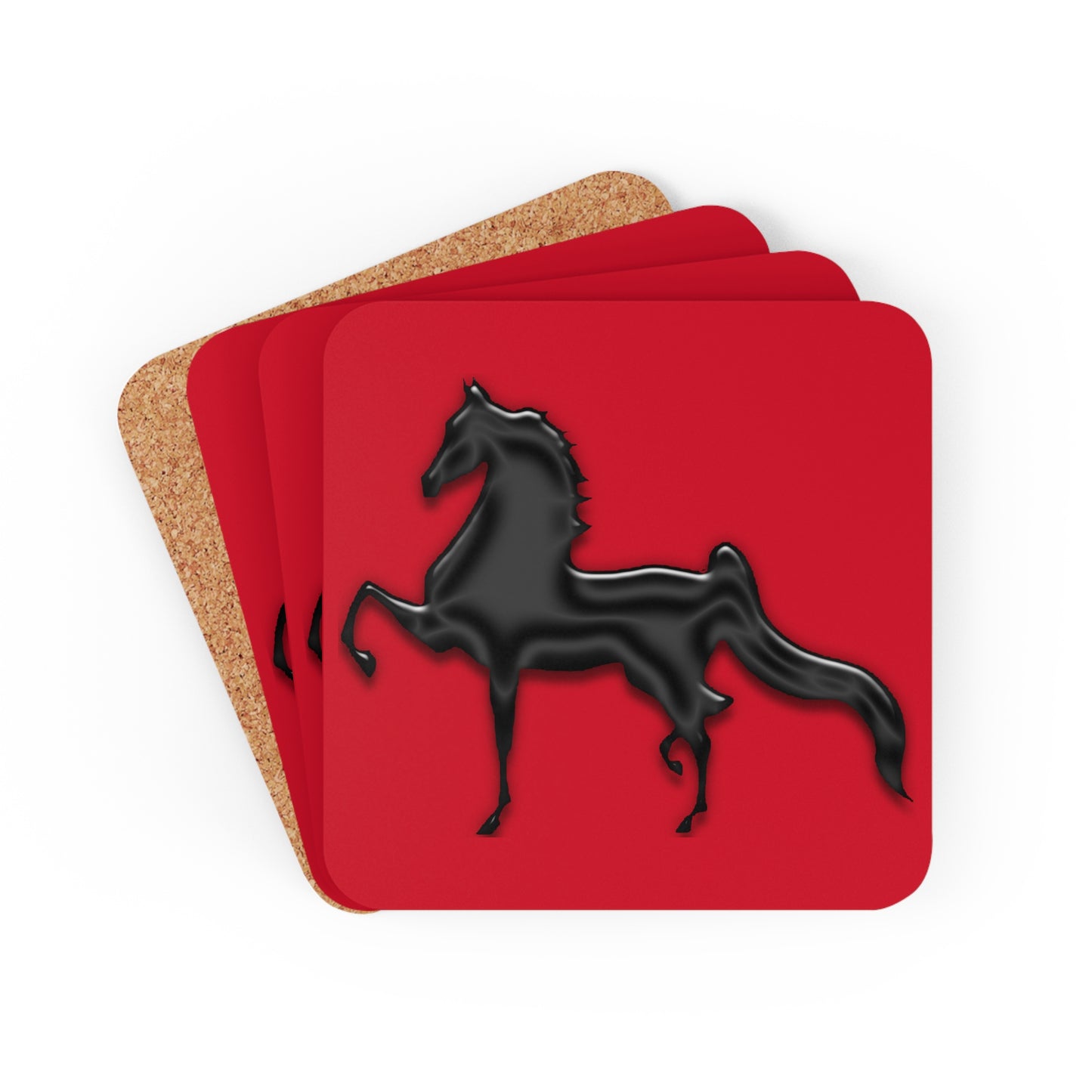 Horse Corkwood Coaster Set - AdeleEmbroidery