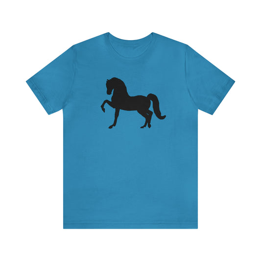 Unisex Jersey Short Sleeve Tee with Front Morgan Horse Print - AdeleEmbroidery