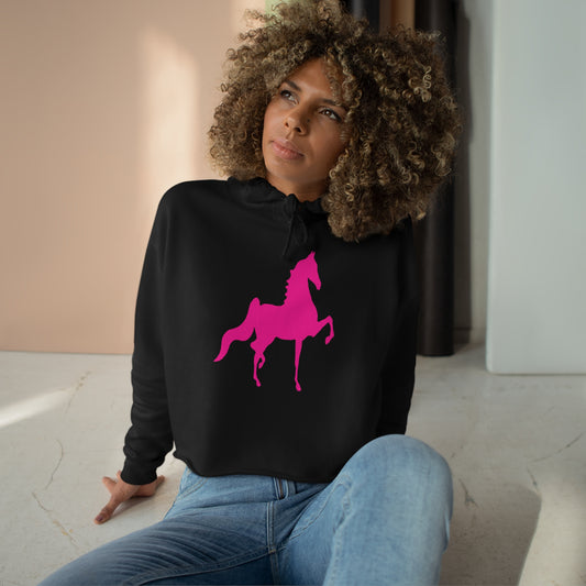 Crop Hoodie with Saddlebred Print - AdeleEmbroidery