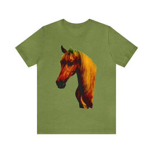 Unisex Jersey Short Sleeve Tee Horse Head Print - AdeleEmbroidery