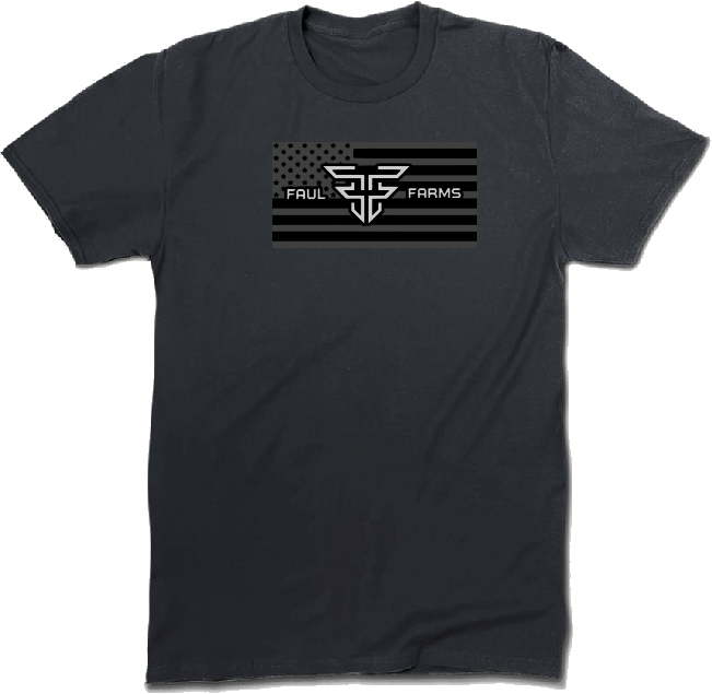 Faul Farms Flag Design T Shirt - AdeleEmbroidery
