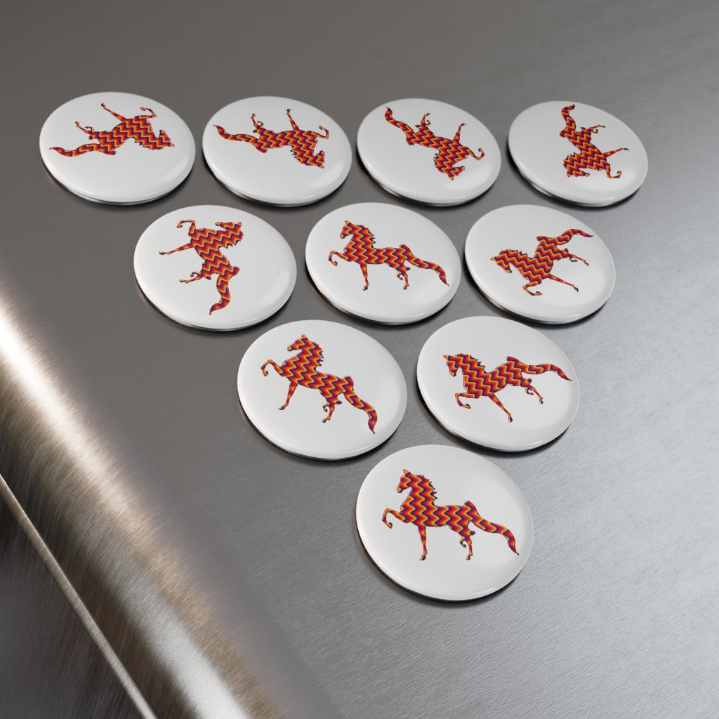Saddlebred Magnet, Round (1 & 10 pcs) - AdeleEmbroidery