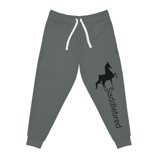 Saddlebred Print Athletic Joggers (AOP) Grey - AdeleEmbroidery
