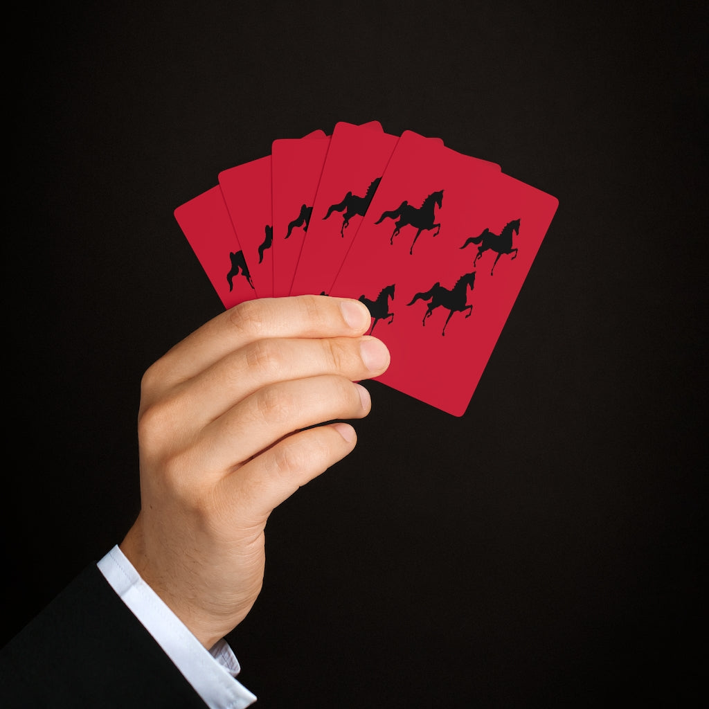 Saddlebred Print Custom Poker Cards - AdeleEmbroidery