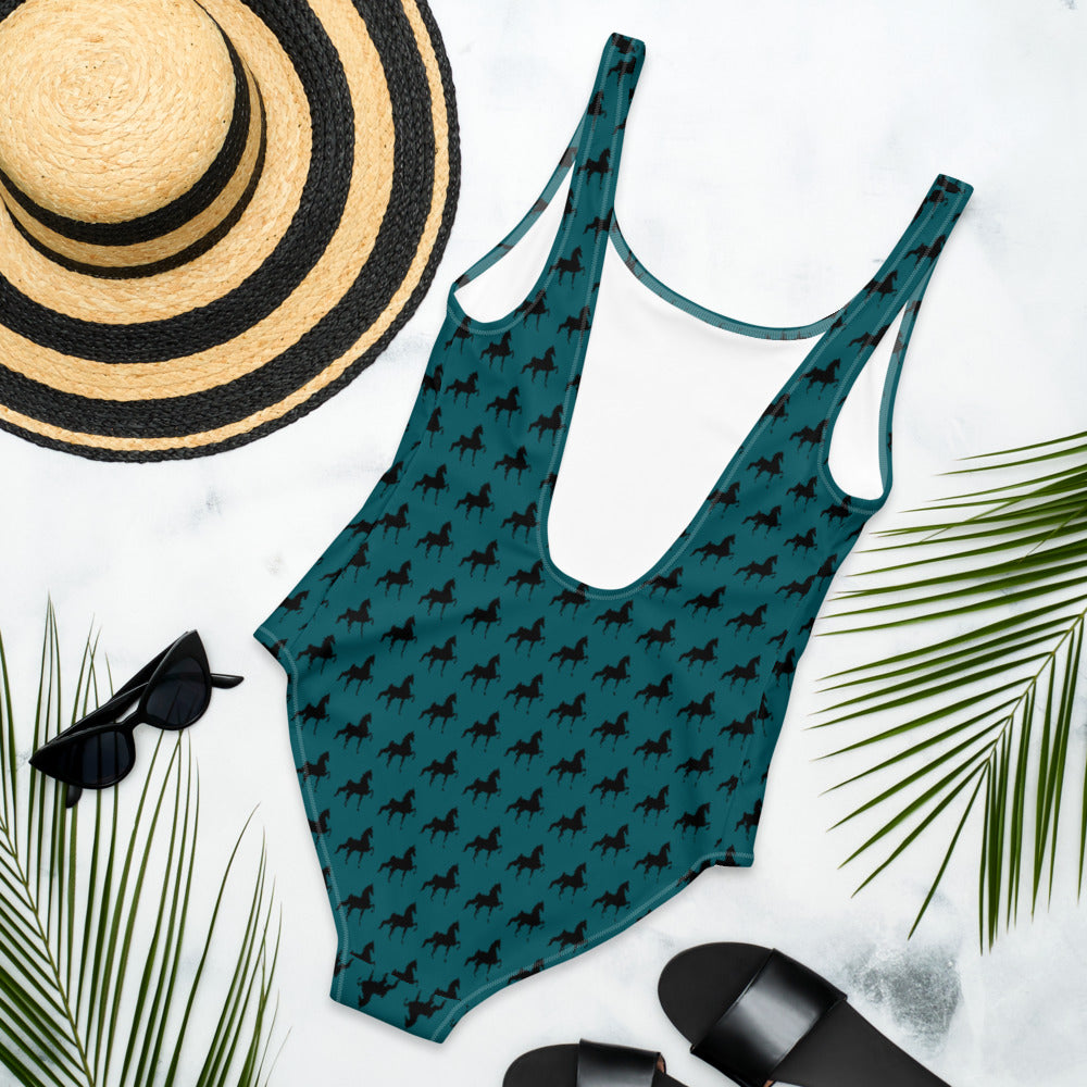 Saddlebred One-Piece Swimsuit - AdeleEmbroidery