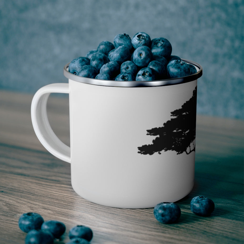 Tree Print Enamel Campfire Mug - AdeleEmbroidery
