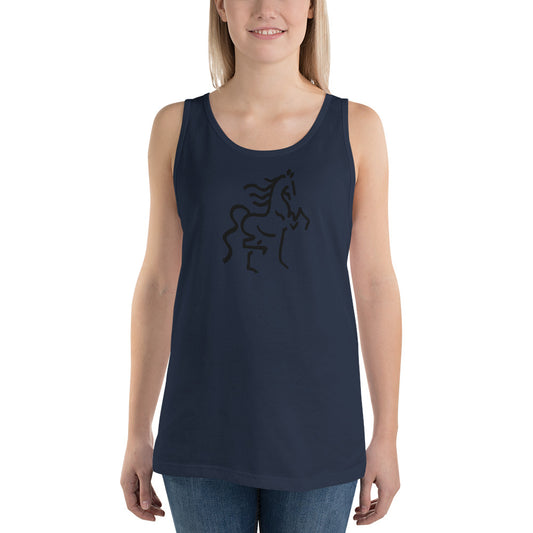 Unisex Tank Top with front Horse Print - AdeleEmbroidery