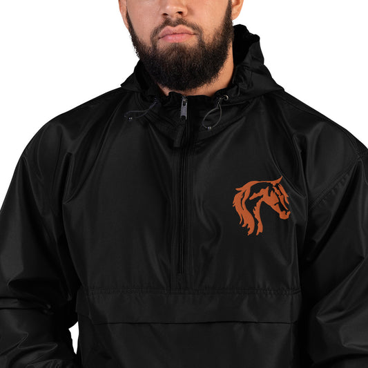Horse Head Embroidered Champion Packable Jacket - AdeleEmbroidery