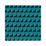 Pillow Case Blue Saddlebred Print - AdeleEmbroidery