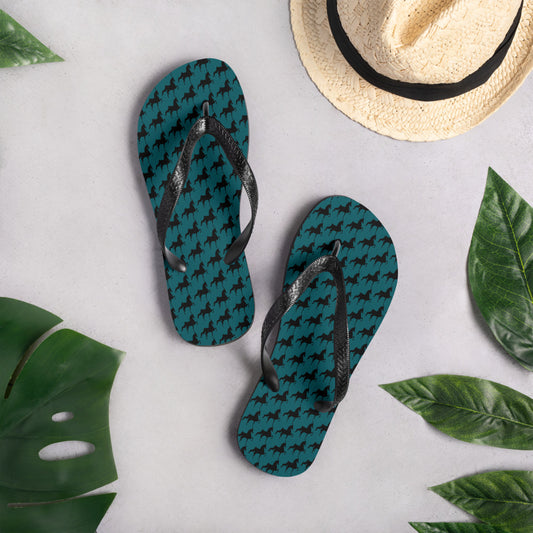 Saddlebred Print Flip-Flops - AdeleEmbroidery