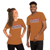 OKIE Print Short-Sleeve Unisex T-Shirt - AdeleEmbroidery