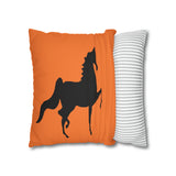 Saddlebred Print Spun Polyester Square Pillow Case - AdeleEmbroidery