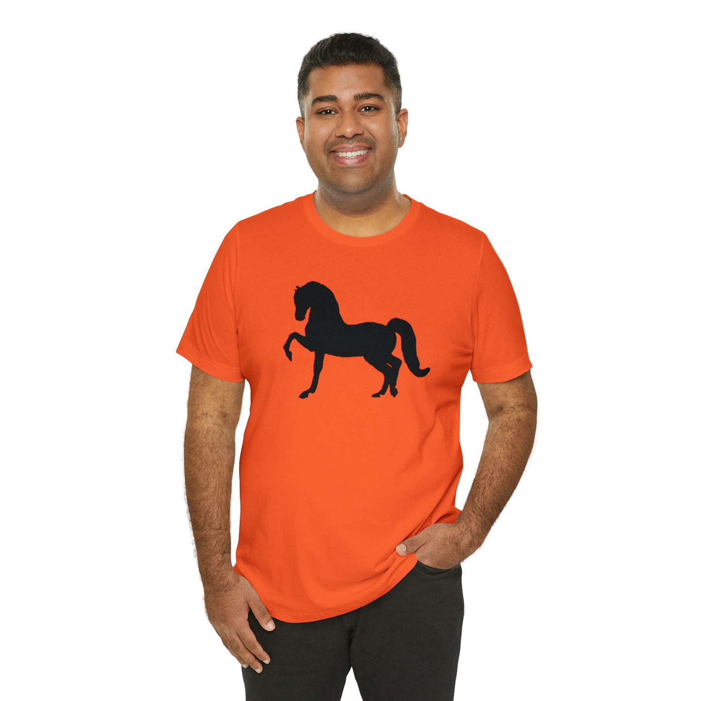 Unisex Jersey Short Sleeve Tee with Front Morgan Horse Print