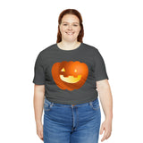 Unisex Jersey Short Sleeve Tee with Pumpkin Print