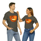 Unisex Jersey Short Sleeve Tee with Pumpkin Print