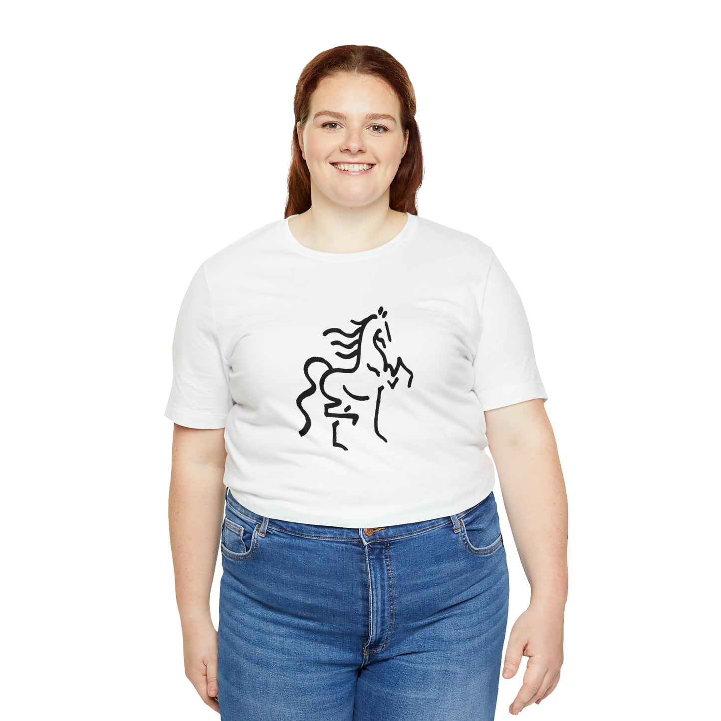 Unisex Jersey Short Sleeve Tee with Horse Print