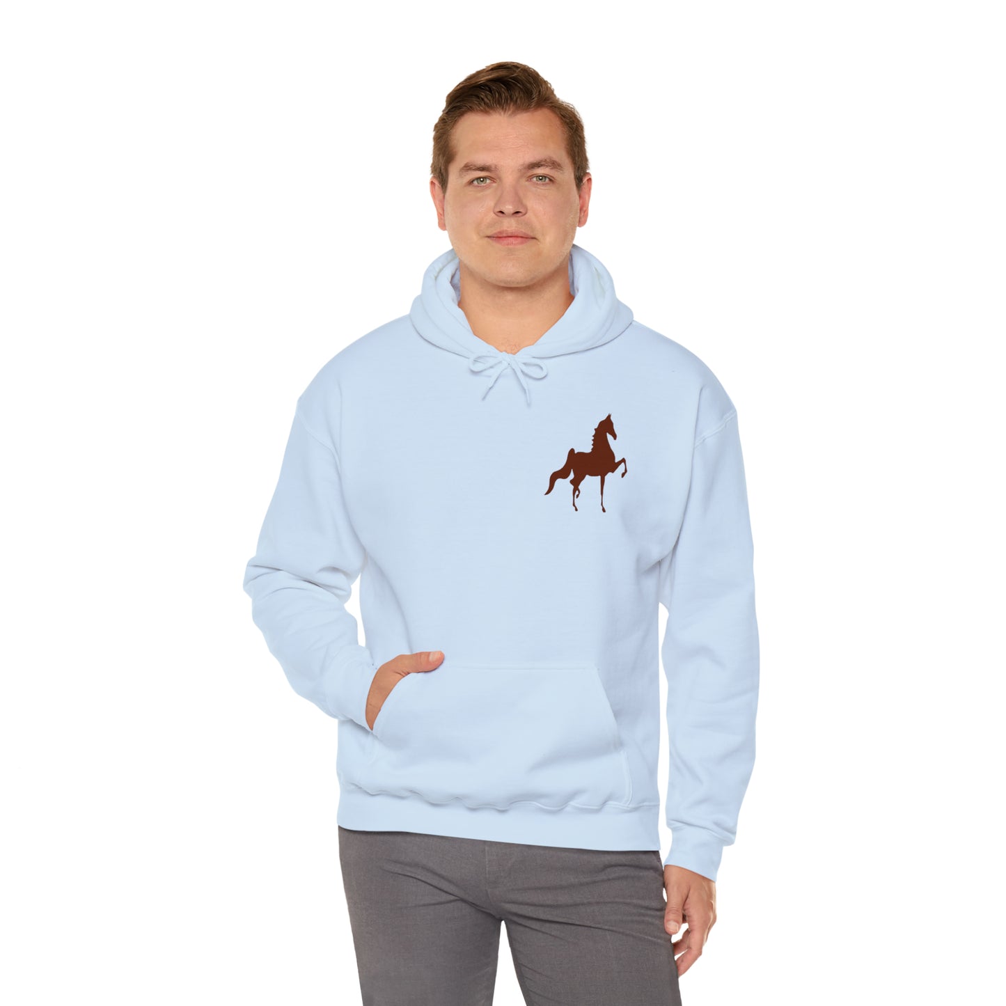 Unisex Heavy Blend™ Hooded Sweatshirt Front and Back Saddlebred Print