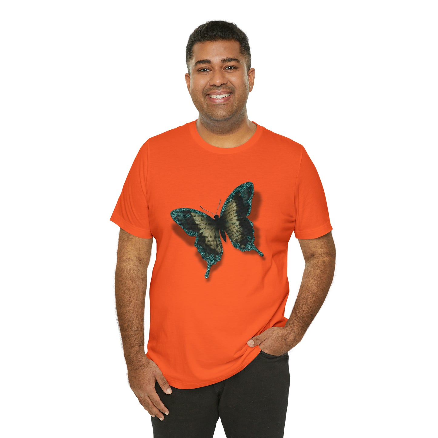 Unisex Jersey Short Sleeve Tee with Butterfly Print