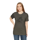 Unisex Jersey Short Sleeve Tee with Horse Print