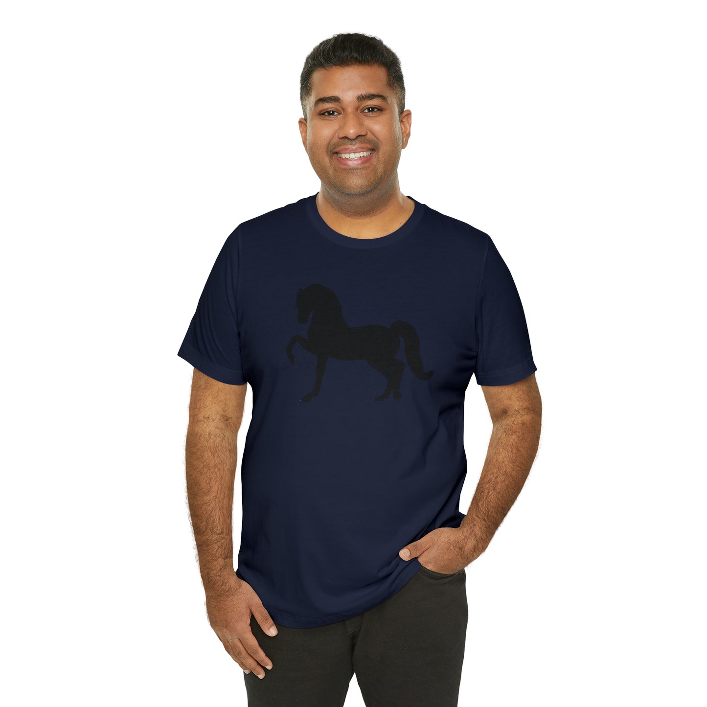 Unisex Jersey Short Sleeve Tee with Front Morgan Horse Print