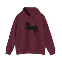 Unisex Heavy Blend™ Hooded Sweatshirt Morgan Horse front Print - AdeleEmbroidery