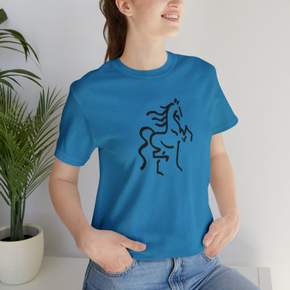 Unisex Jersey Short Sleeve Tee with Horse Print