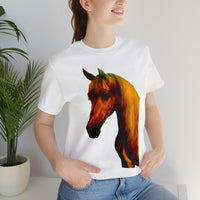 Unisex Jersey Short Sleeve Tee Horse Head Print