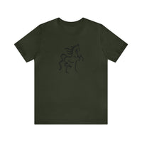 Unisex Jersey Short Sleeve Tee with Horse Print