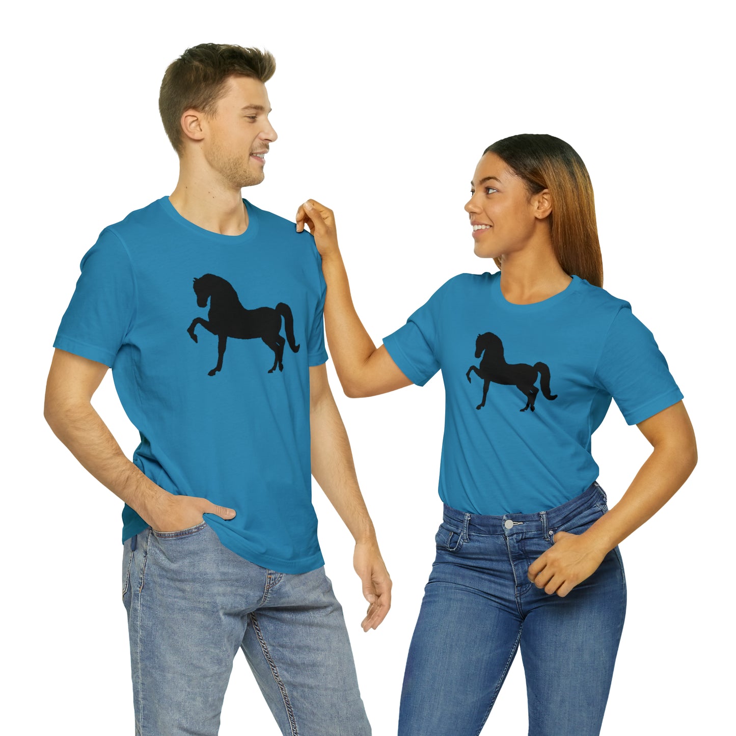 Unisex Jersey Short Sleeve Tee with Front Morgan Horse Print