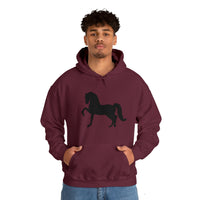 Unisex Heavy Blend™ Hooded Sweatshirt Morgan Horse front Print - AdeleEmbroidery