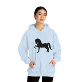 Unisex Heavy Blend™ Hooded Sweatshirt Morgan Horse front Print - AdeleEmbroidery