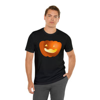 Unisex Jersey Short Sleeve Tee with Pumpkin Print