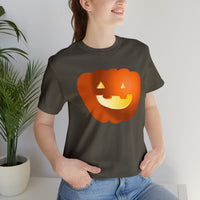 Unisex Jersey Short Sleeve Tee with Pumpkin Print