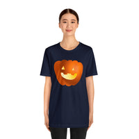 Unisex Jersey Short Sleeve Tee with Pumpkin Print