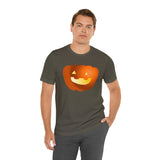 Unisex Jersey Short Sleeve Tee with Pumpkin Print