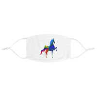 Fabric Face Mask MultiColor Saddlebred Print - AdeleEmbroidery