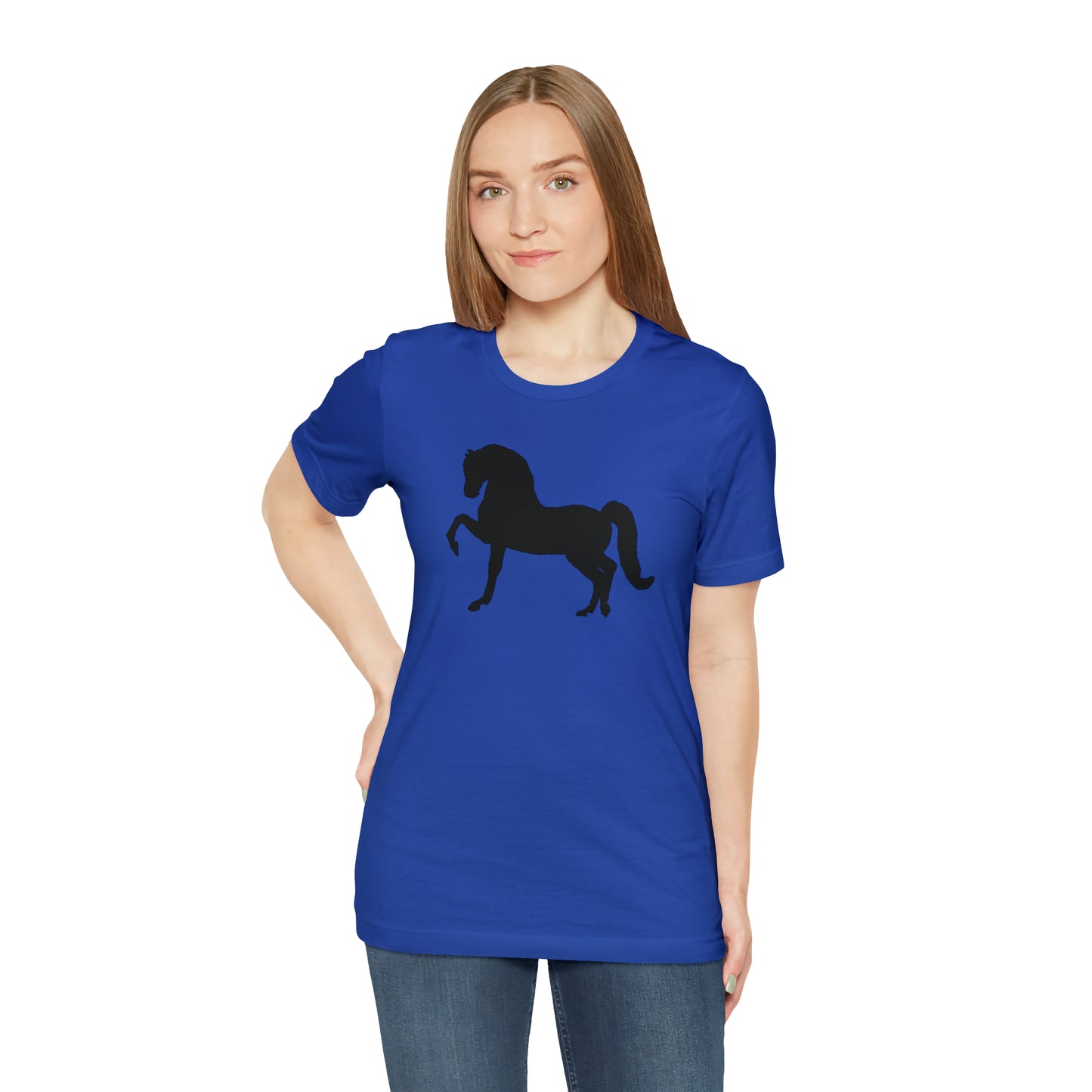 Unisex Jersey Short Sleeve Tee with Front Morgan Horse Print