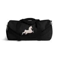 Saddlebred Print Black Duffel Bag - AdeleEmbroidery