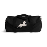 Saddlebred Print Black Duffel Bag - AdeleEmbroidery