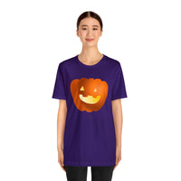 Unisex Jersey Short Sleeve Tee with Pumpkin Print