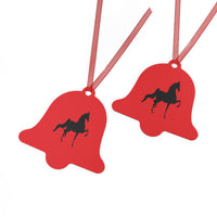 Metal Ornaments Red with Saddlebred Print