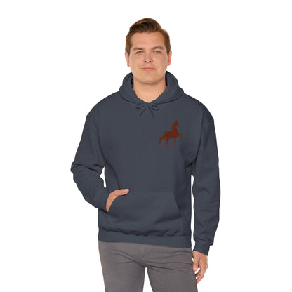 Unisex Heavy Blend™ Hooded Sweatshirt Front and Back Saddlebred Print