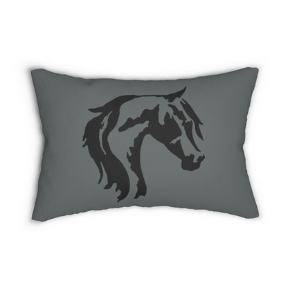 Arabian Horse Print Spun Polyester Lumbar Pillow - AdeleEmbroidery