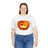 Unisex Jersey Short Sleeve Tee with Pumpkin Print