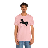 Unisex Jersey Short Sleeve Tee with Front Morgan Horse Print